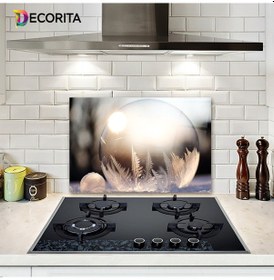 Resim Decorita Kış Küresi Desenli Cam Ocak Arkası Koruyucu | 40cmx60cm 