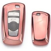Resim Bmw F10 2 Parça Silikon Kumanda Kabı Pembe 