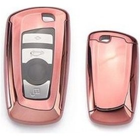 Resim Bmw F10 2 Parça Silikon Kumanda Kabı Pembe 