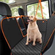 Resim Arka koltuk için Dayanıklı Kedi Battaniyesi - Siyah Polyester, Yan Koruma, İzleme Penceresi, Evcil Hayvanlar için Evrensel Uygunluk, Evcil Hayvan Konforu | Güvenli Uygunluk | Dayanıklı Malzeme 