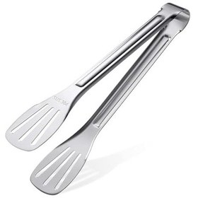 Resim Mutfak Maşası, Gıda Sınıfı 304 Paslanmaz Çelik Mutfak Maşası, Kolay Temizlenebilir Pişirme Maşası, Kolay Kavrama Metal Barbekü Maşası, Kızartma Maşası Gereçleri İçin Pişirme Mutfak Maşası Abanoz 