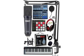 Resim Ekipmanları Midi Live Paket-6 Ses Kartlı Mikser Midi Klavye Cx2 Mikrofon Kulaklık Pad Controller 