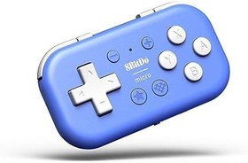 Resim 8Bitdo Micro Bluetooth Gamepad Pocket-sized Mini Controller for Switch, Android, and Raspberry Pi, Supports Keyboard Mode (Blue) 