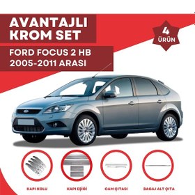 Resim Focus 2 Hb Avantajlı Krom Set 2005-2011 Arası -4ürün- Paslanmaz Ç 