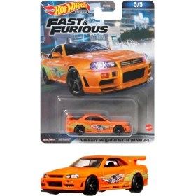 Resim Hot Wheels Fast-Furious Premium Araba Nissan Skyline Gt-R (BNR34) HNW46-HKD21 