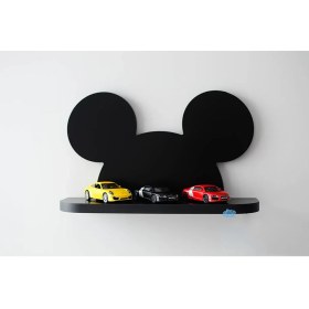 Resim Dfn Wood Micky Mouse Şekilli Raf Kitaplık Duvar Rafı Çocuk Odası Raf 