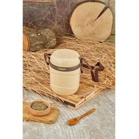 Resim Cooker Lüx 1,2 Litre Çelik Hazneli 3'lü Yemek Termosu 