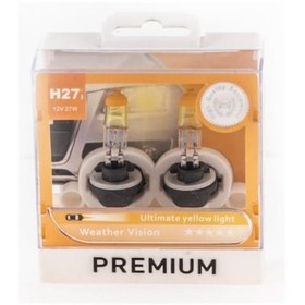 Resim Premıum 12V H27 Ampul 27W Ultımate Yellow 3000K Sarı L Soket 2 A N11.66 