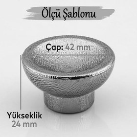 Resim 10 Adet Alegro Düğme Krom Mobilya Mutfak Dolap Dolabı Çekmece Kulpu Kulbu Plastik Altın Tek Vida Gümüş Kulp 