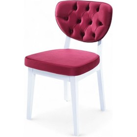 Resim Boston Sandalye - Babyface Bordo - Beyaz Gürgen İskelet 