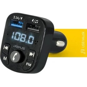 Resim Jopus F8 Bluetooth Fm Transmitter & Araç Çakmaklık Şarjı 
