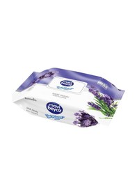 Resim Mavi Beyaz Islak Havlu Mendil 90 Yaprak Lavanta 24 Lü Set 90 Yapr 