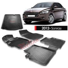 Resim Peugeot 301 Paspas Bagaj Havuzu 3D Rizline Set 2012- Sonrası 