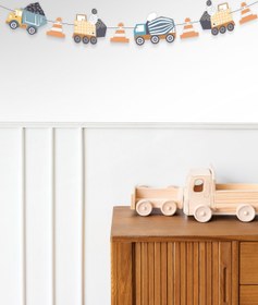 Resim Retro İnşaat Temalı Banner Süs 