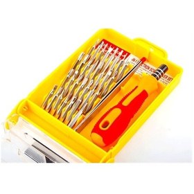 Resim 32 Parça Tornavida Seti (30 Adet Tornavida Başlığı Sap ve Cımbız) 