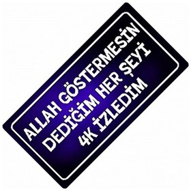 Resim Allah Göstermesin Yazılı Sök-tak-pratik Vantuzlu Dekor Plaka 