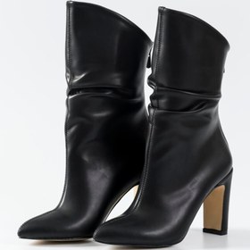 Resim MUDEF SHOES Mudef Siyah Topuklu Fermuarlı Kadın Çizme Cavendish-012 Cavendish000012-Black 