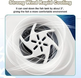 Resim Karlak Mini Balık Tankı Soğutma Fanı Soğutma Fanı Usb Arayüzü Akvaryum Soğutma Ayarlanabilir Rüzgar Hızı Fanı 