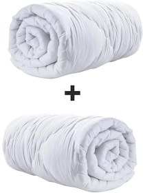 Resim Rst Emmy Home Çift Kişilik Yorgan 2'li Set Beyaz Dokulu 