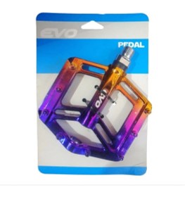 Resim Evo Alüminyum Pedal Rulmanlı Çivili - Mor/turuncu 