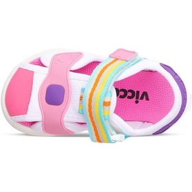Resim Vicco Flow Iı Cırtlı Hafif Taban Kız Çocuk Sandalet 332.24y.202 Beyaz - Pembe 