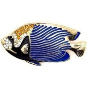 Resim Solfera Imparator Melek Balığı Resif Angel Fish Zirkon Rozet Broş Rz091 