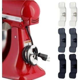 Resim Buffer 6'lı Pratik Kablo Toparlayıcı Yapışkanlı Klips Mutfak Air Fryer Kettle Kahve Tost Makinası 