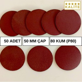 Resim İLGİNÇ ÜRÜNLER MARKETİ 50MM 50 ADET 80 KUM Mini Gravür Makineleri Silindir Cırt Disk Zımpara, Flap Disk Kaliteli Zımpara 