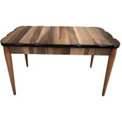 Resim Bengimobilya Masa Kelebek Kütük Ağaç Desen Kayın Retro Torna Ceviz 80*136 Cm 