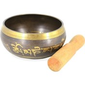 Resim Rogfer Fb02-t8 Buda Ses Kase Yoga Meditasyon Kase Ev Dekorasyon, Rastgele Renk Ve Desen Teslimatı, Boyut: 9.5cm Kase + Küçük Ahşap Çubuk 