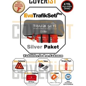 Resim Eva Trafik Seti Plus - 1 Kg Yangın Tüpü - 4 Yıllık - Gri - Silver Paket 