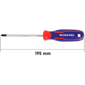 Resim Workpro Wp221036 Pz1x100mm Cr-v Manyetik Profesyonel Yıldız Tornavida 