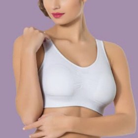 Resim Misfit Kadın Pedli Dikişsiz Kalın Askılı Toparlayıcı Sporcu Büstiyer Sütyen 
