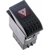 Resim Allestock Universal Sinyal Flaşör Düğmesi Anahtarı 6 Pin Rocker Switch Buton - Ampullü 12V 