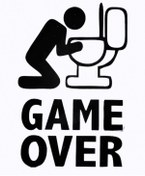 Resim Kıvırcıkyoga Game Over (Oto-Motor-Laptop-Duvar-Dekor) 10 x 15 cm 