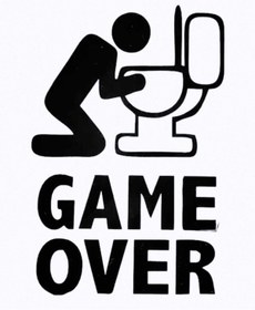 Resim Kıvırcıkyoga Game Over (Oto-Motor-Laptop-Duvar-Dekor) 10 x 15 cm 