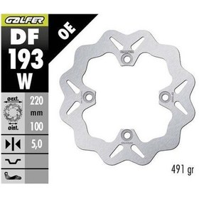 Resim Kawasaki Ninja Zx-6r Arka Fren Diski 220 Mm 2003-2004 Galfer Yuvarlak Sabit Disk 