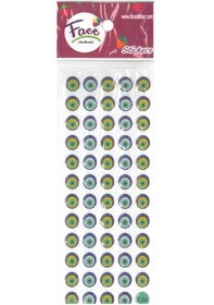 Resim Sticker Nazar Boncuğu 1 Cm 60 Adet Sticker 1 Paket Fc0464 