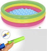 Resim Bestway Su Pompalı- 51104, 3 Boğum Şişme Zemin Havuz-102x25cm 
