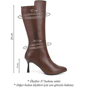 Resim Gönderir Gönderi R Kadın Kahve Antik Fermuarlı Sivri Burun Hakiki Deri Çizme Gkzc13452535 Kahverengi 
