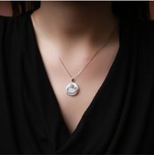 Resim Altınöz Mücevherat Pırlanta Coronet İncili Beyaz Altın Kolye 