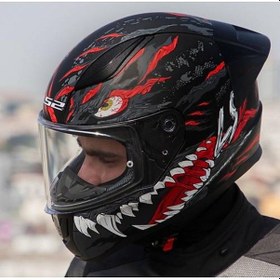 Resim Ls2 Rapıd 2 Race Kaıju Fullface Motosiklet Kaskı Siyah 