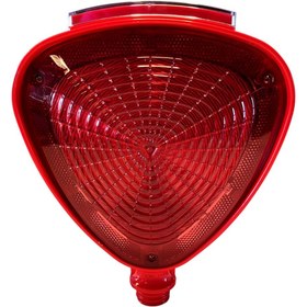 Resim İleri Trafik Solar Flaşörlü Üçgen Ledli Lamba Kırmızı 