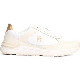 Resim Tommy Hilfiger Casual Fashıon Runner Lth Beyaz Kadın Sneaker Beyaz 