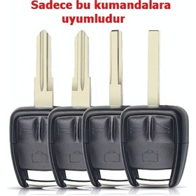 Resim Opel Vectra C Omega Uyumlu 3 Tuşlu Anahtar Kabı Kumanda Kabı Oto Anahtarlık Siyah 