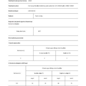 Resim Uğur UDD 400 SCE 352 LT Eğik Sürme Camlı Muhafaza Dolabı 