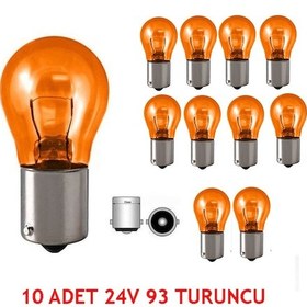 Resim Sinyal Ampülü Tek Duy 24V 93 21W Turuncu 93 24 Volt Ağır Vasıta 