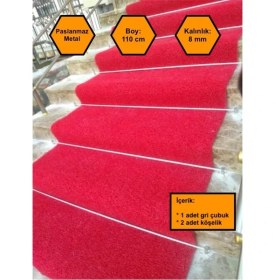 Resim Gri Halı Tutturgaç Çubuğu, Halı Yolluk Kilim Sabitleme Aparatı 110 cm 