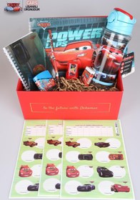 Resim LİSANSLI CARS GIFT BOX 11 PARÇA İLKOKUL ÇANTASI,KALEM ÇANTASI,500 ML MATARA VE KIRTASİYE SETİ Cars