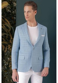Resim Efor C 660 Slim Fit Mavi Spor Ceket Mavi 